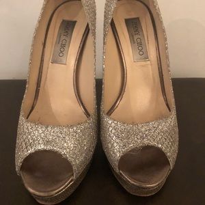 Jimmy choo peep toe pumps